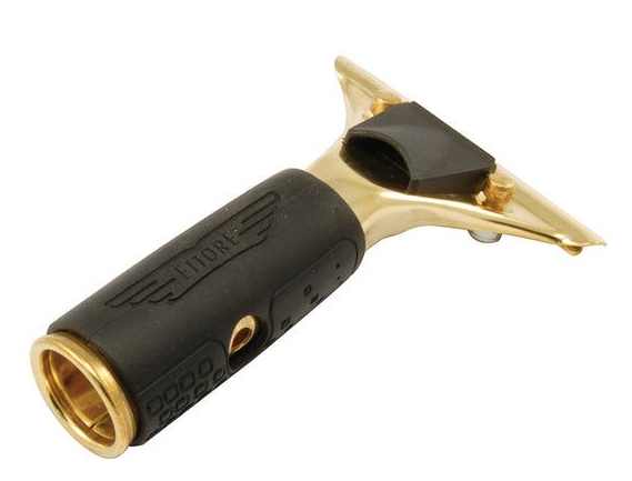 Ettore Brass Quick Release Handle W/ Rubber Grip