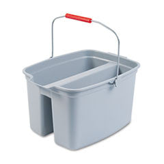 19-Quart Double Utility Pail, Plastic, 18 x 14 1/2 x 10, Gray