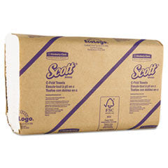 SCOTT C-Fold Paper Towels, 10 1/8 x 13 3/20, White