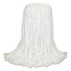 Banded Rayon Cut-End Mop Heads, White, 24 oz, 1 1/4" Headband