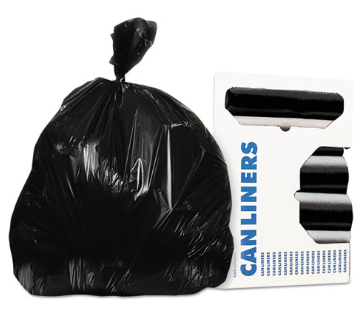 High Density Can Liners, 7-10gal, 8 microns, 24 x 24, Natural, 1000/Carton