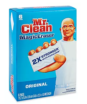 Magic Eraser 6/Box - All Purpose, 2 2/5" x 4 3/5", 1" Thick, White