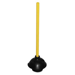 Toilet/Drain Plunger, 20" Wood Handle, 6" Diameter