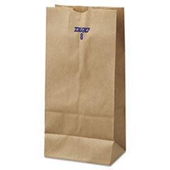 8# Paper Bag, 35-Pound Base, Brown Kraft, 6-1/8 x 4.17 x 12-7/16, 500-Bundle