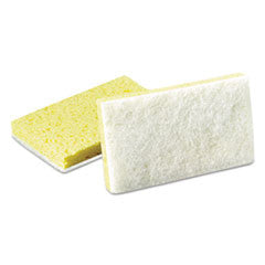 Light-Duty Scrubbing Sponge, #63, 3 1/2 x 5 5/8, Yellow/White