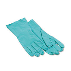Nitrile Flock-Lined Gloves, Large, Green, Pair